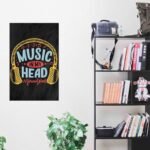 Decorative Wall & Laptop Stickers | Print Hubz Quotation Poster On Music in My Head | Wall Decor