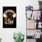 Decorative Wall & Laptop Stickers | Print Hubz Funny Quotation Wall Poster On Tea for Restaurants, Kitchen | My Blood Type is Tea