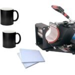 Earthtrack ® Mug Heat Press Machine & Sublimation Mug 4pc Professional Digital Display Sublimation Printing Machine Heat Transfer Presses for New Coffee Mug Cup