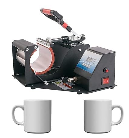 EARTH TRACK Earthtrack ® Mug Heat Press Machine & Sublimation Mug 2pc Professional Digital Display Sublimation Printing Machine Heat Transfer Presses for Coffee Mug Cup