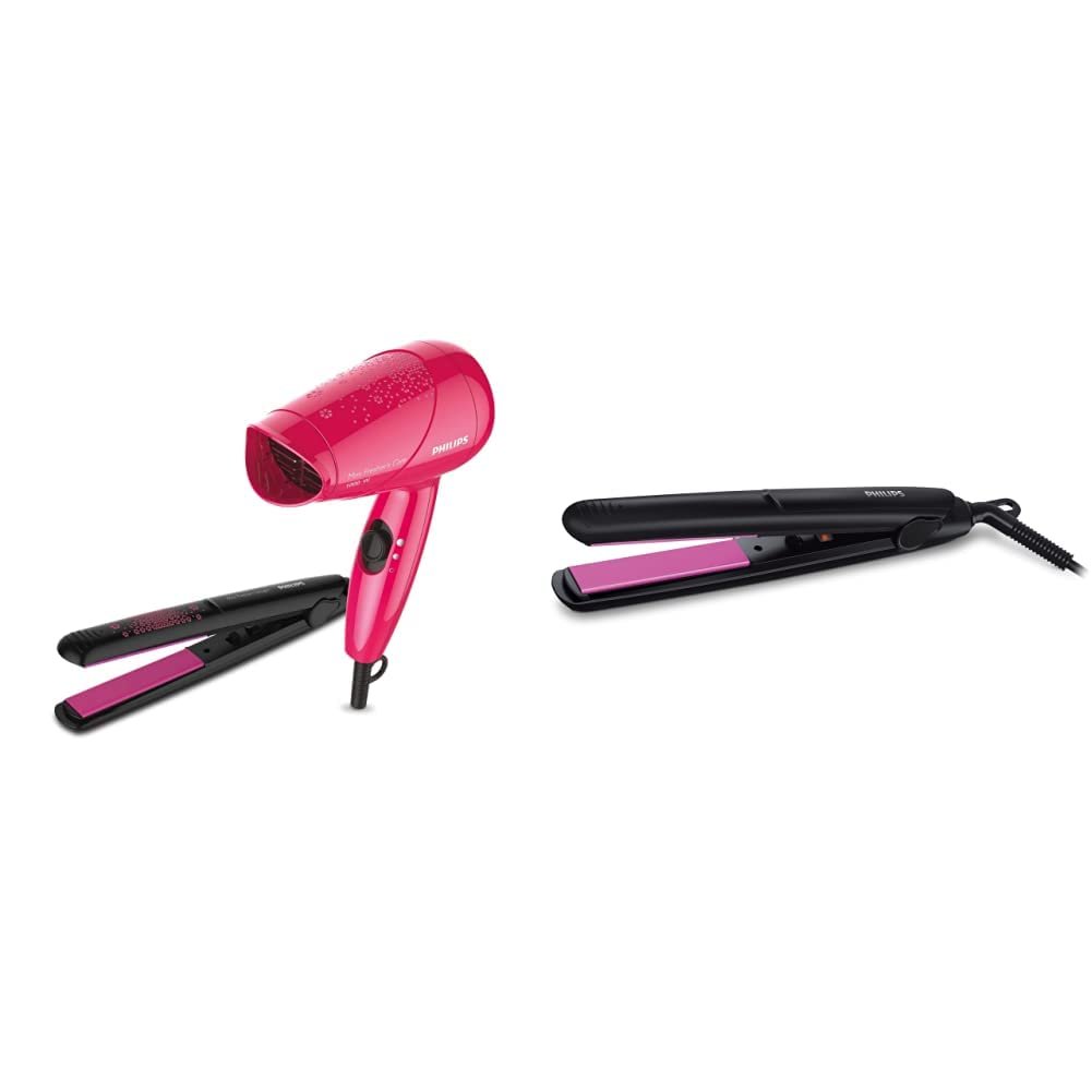 PHILIPS Straightener Dryer Styling Kit, HP8643/46 and Straightener, HP8302 Combo, Multicolor