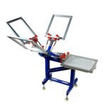 Pixel 4 Color 1 Station Screen Printing Machine with Metal Stand (Heavy Duty) for T-Shirt, Fabric, Shirt, Dress Materials Printing. Available with Stand, BLUE, A3,A4 (4C1S-HD)