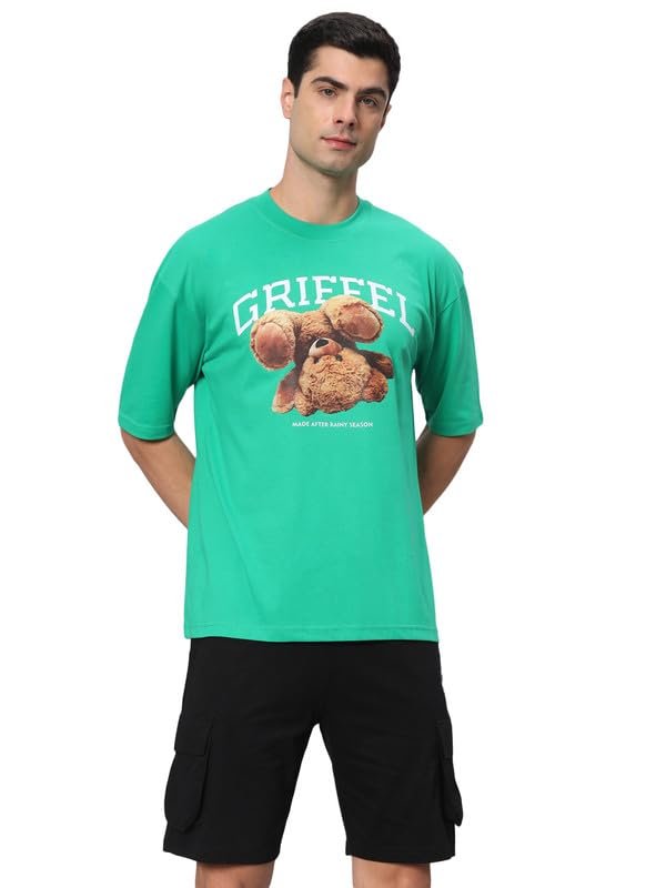 GRIFFEL Men Upside Down Bear T-shirt and Shorts Set