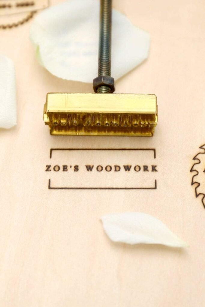 Custom Logo Wood Branding Iron,Durable Leather Branding Iron Stamp,BBQ Heat Stamp Including The Handle,Wedding Design Stamp (1.5×1.5″)