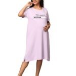 The Mom Store Mom T-Shirt Dress | Night Dress | Cotton | Loose Fit | Pre and Post Pregnancy | Quirky Statements | Comfortable