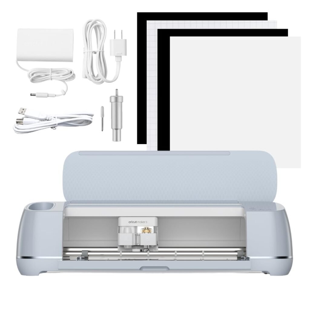 Cricut Maker 3 – Smart Cutting Machine, 2X Faster & 10X Cutting Force, Matless Cutting with Smart Materials, Cuts 300+ Materials, Bluetooth Connectivity, Compatible with iOS, Android, Windows & Mac