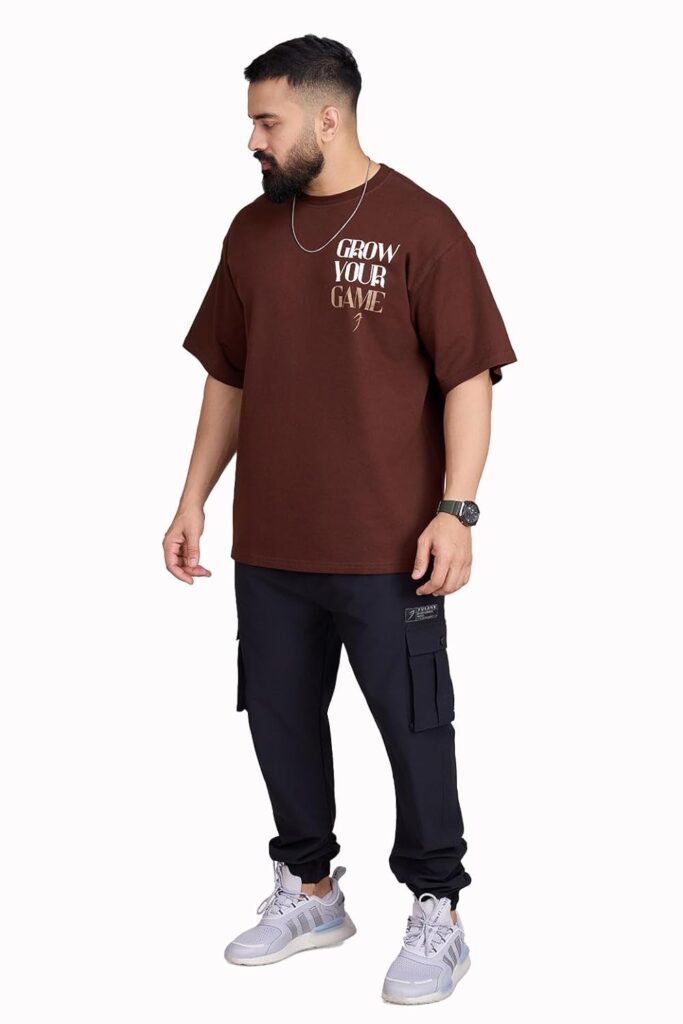 FUAARK Grow Oversized Sports and Gym T-Shirt for Men