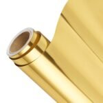 DINOVIN | Gold Foil HTV Vinyl Rolls | Heat Transfer Vinyl | 20inch x 40inch | HTV Vinyl PU for Shirts | Iron on Vinyl for Cricut & Cameo | Easy to Cut & Weed for Heat Vinyl Design