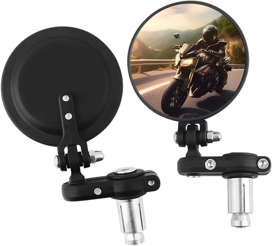 Foldable Motocycle Mirrors with 360° Rotation Joint,2PCS HD Mirrors for Motorcycles Provide Safety Driving,Universal Motorcycle Mirrors for Handlebars 7/8″ of ATV,Bike