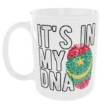 MAURITANIA FLAG MUG ITS in MY DNA FINGER PRINT COFFEE TEA COUNTRY GIFT CUP WORLD Printed Coffee and Tea Ceramic Mug- 320 ML Ceramic Coffee Mug 1007