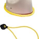 Cowboy Hat Holder Mount for Truck Car, Vehicle Hard Hat Storage Rack for Dashboard Wall Seat Windshield, Cowboy Hat Hanger with Suction Cup and Handmade Rope to Fix & Keep Hat Shape(Yellow)