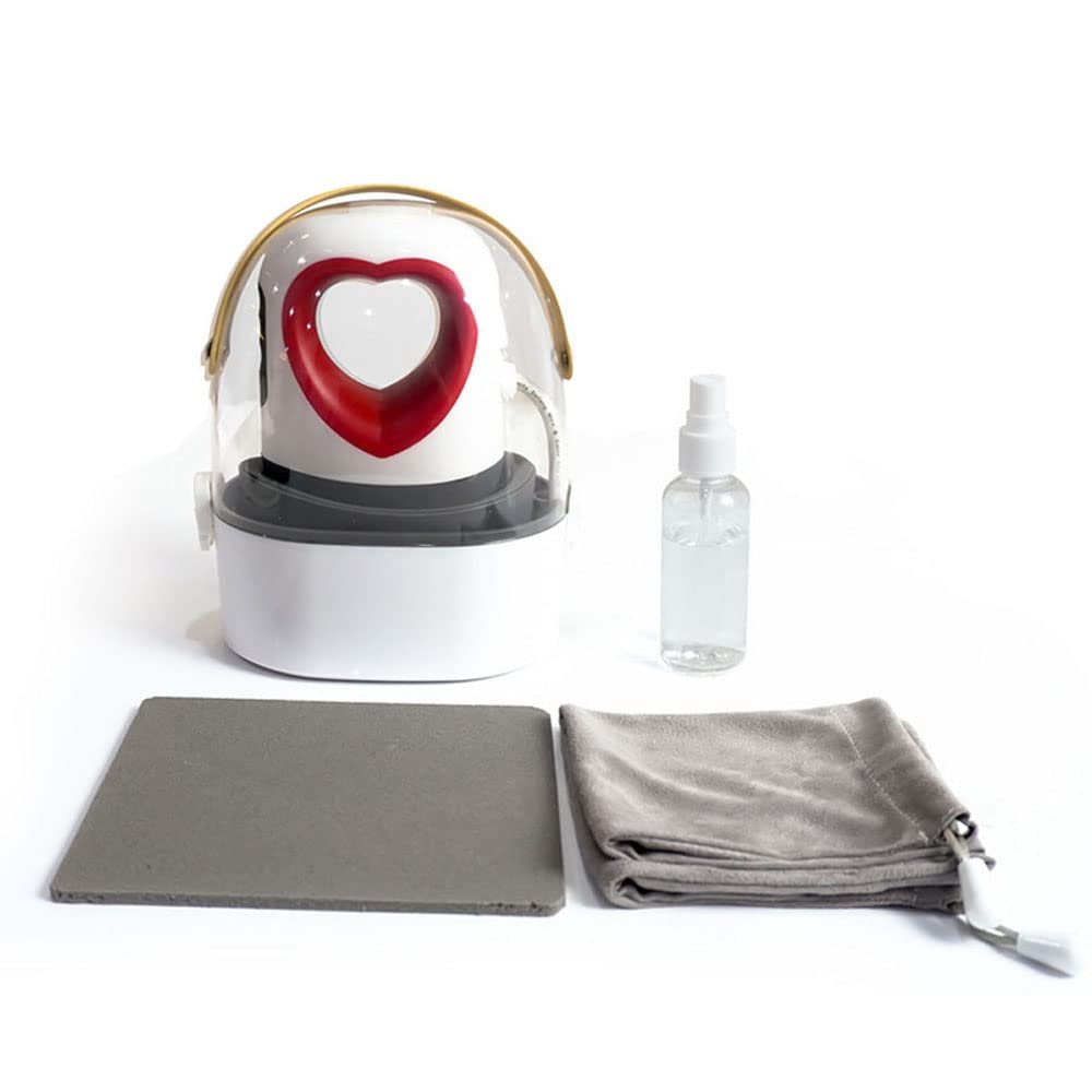 Decdeal Mini Portable Heat Press Machine Heart-Shaped Novel Digital Sublimation Transfer Printing Machine for T-Shirts Cloth Transfering and Ironing