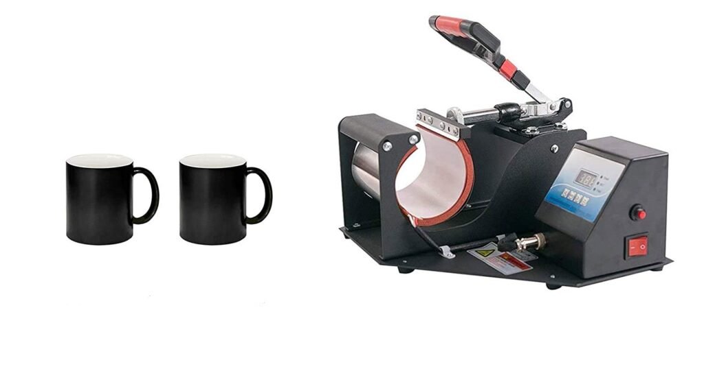 Crazy Sutra Mug Heat Press Machine & Magic Mug 2pc Professional Digital Display Sublimation Printing Machine Heat Transfer Presses for Coffee Mug Cup