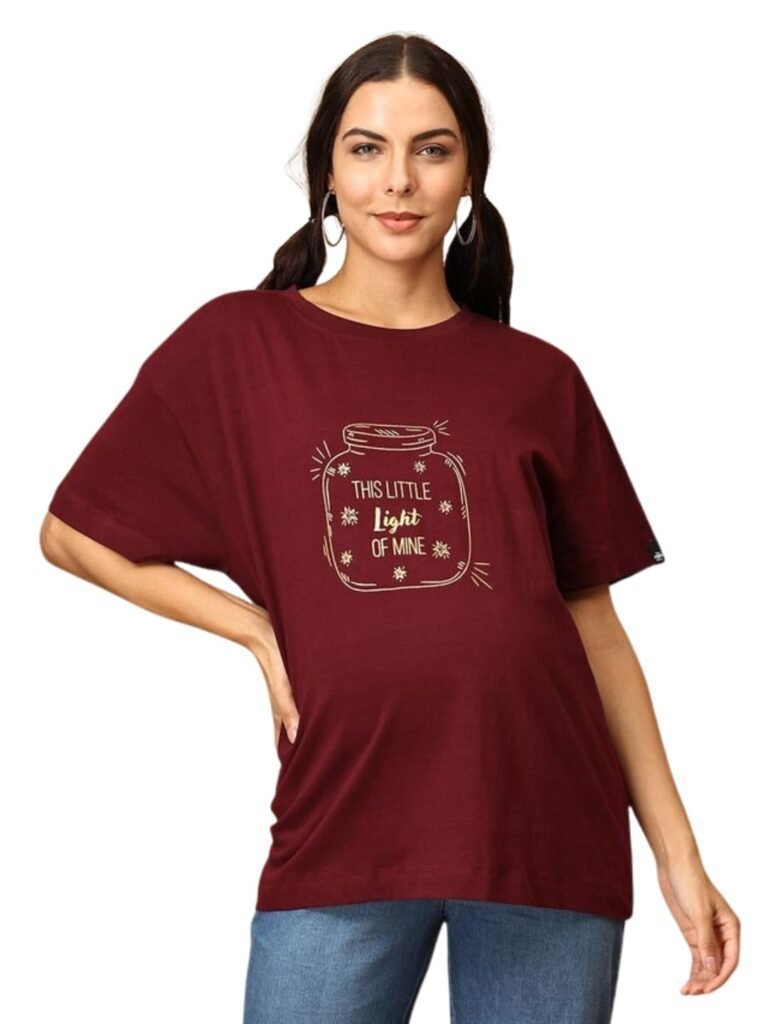 The Mom Store Mom T-Shirt | Cotton | Pre and Post Pregnancy | Quirky Statements | Comfortable | Oversized