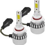 2 PCS 9005/HB3 Car LED Light Replacement, 3800LM 6000K Super Bright Waterproof C6 Fog Lighting Bulb, Plug & Play Led Headlights High and Low Beam Car Accessories