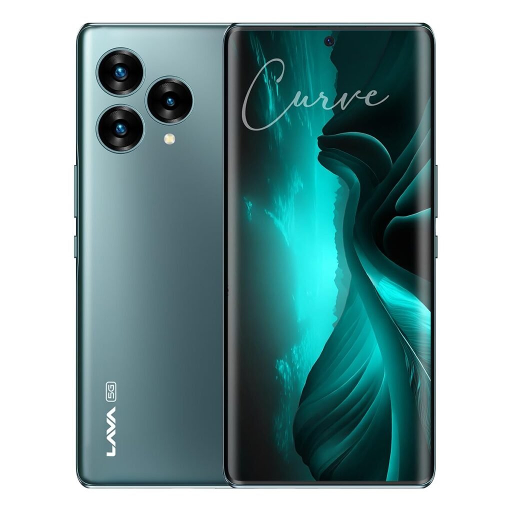 Lava Blaze Curve 5G (Glass Viridian, 8GB LPDDR5 RAM, UFS 3.1 256GB Storage) | 120Hz Curved Amoled Display |2.6GHz Dimensity 7050 6nm Processor | 64 MP Primary Sensor