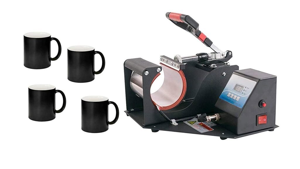 Crazy Sutra Mug Heat Press Machine & Magic Mug 4pc Professional Digital Display Sublimation Printing Machine Heat Transfer Presses for Coffee Mug Cup