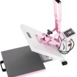 VEVOR Heat Press, 15 x 15 inch Digital Heat Press Machine, Slide Out Heat Transfer Machine, Fast and Even Heating, 2-Layer Insulation Cotton, Heat Transfer Machine for T-Shirts/Pillows/Bags, Pink