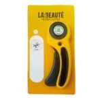 LABEAUTE 45mm Rotary Cutter for Fabric, Cloth, Tailoring, Sewing, Quilting, and Crafts with 1 Extra Blade (Yellow)