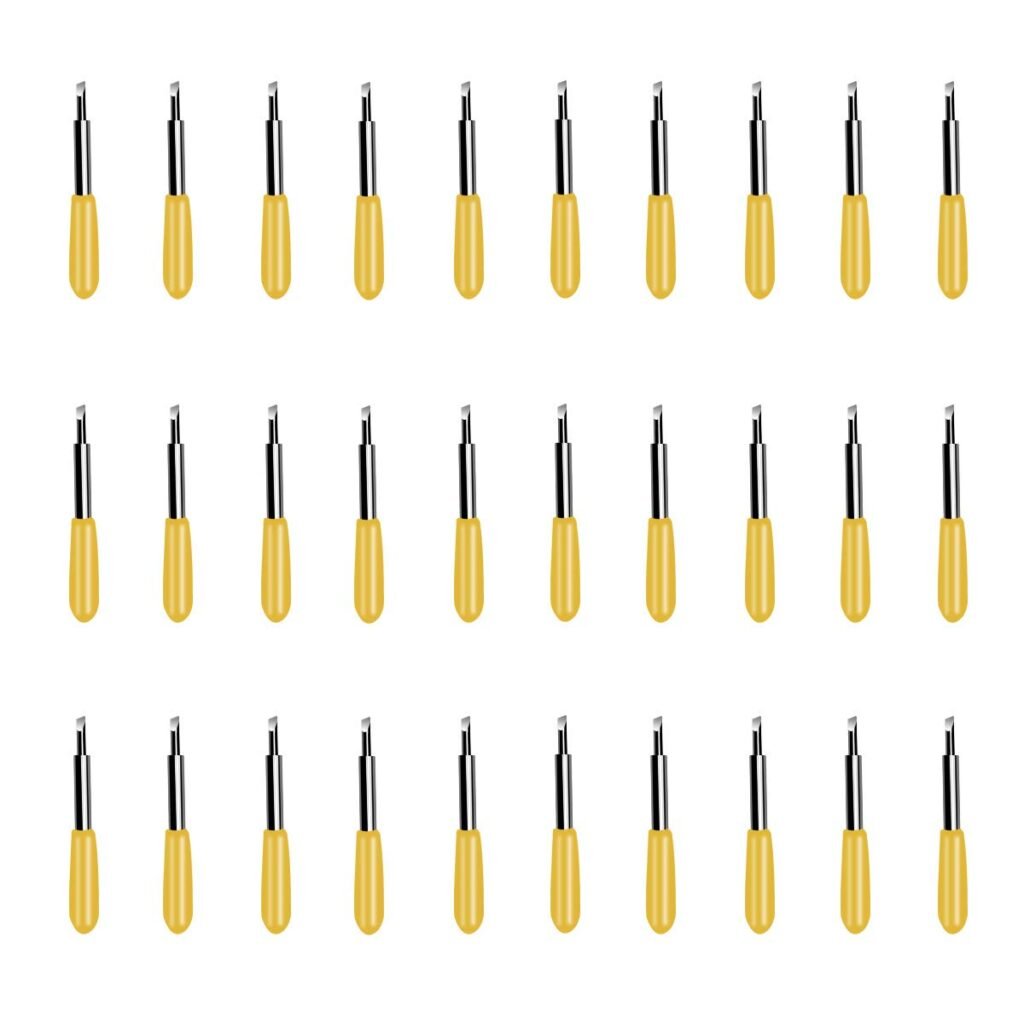 (Yellow) – 30 Pcs Replacement Blades for Cricut Explore Air 2 Cricut Vinyl Cutting Blade 30 Degree Cutting Plotter Blades for Cricut Blades for Cricut Maker Expression Vinyl Cutter Machines (Yellow)