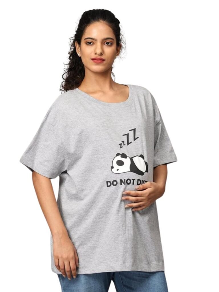 The Mom Store Mom T-Shirt | Cotton | Pre and Post Pregnancy | Quirky Statements | Comfortable | Oversized