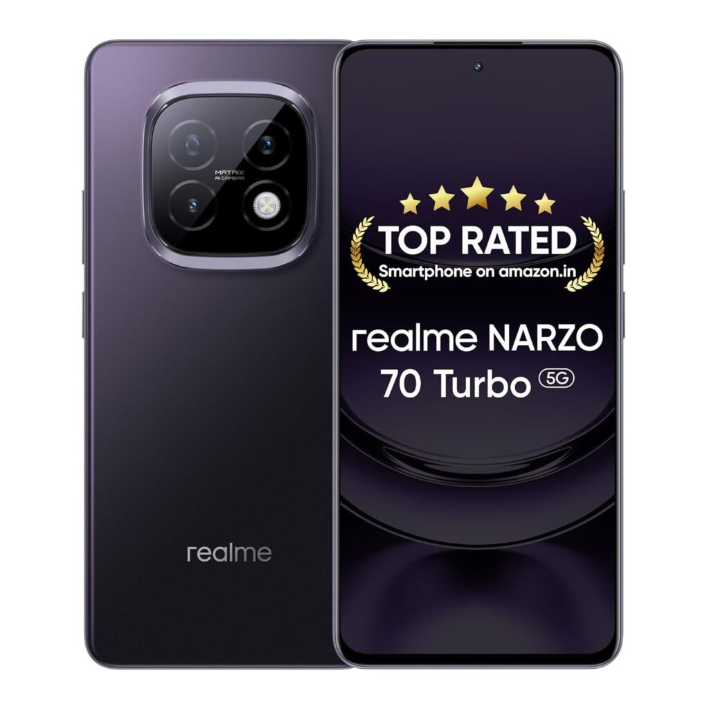 realme NARZO 70 Turbo 5G (Turbo Purple,6GB RAM,128GB Storage) | Segment’s Fastest Dimensity 7300 Energy 5G Chipset | Motorsports Inspired Design