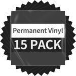 SLGIFT Permanent Vinyl – 15 Sheets Self Adhesive Vinyl 12″ x 11.8″, Adhesive Viny l Sheets for Home Decor Car Decal, Glossy & Waterproof Vinyl Sheet for All Cutting Machine (Black)