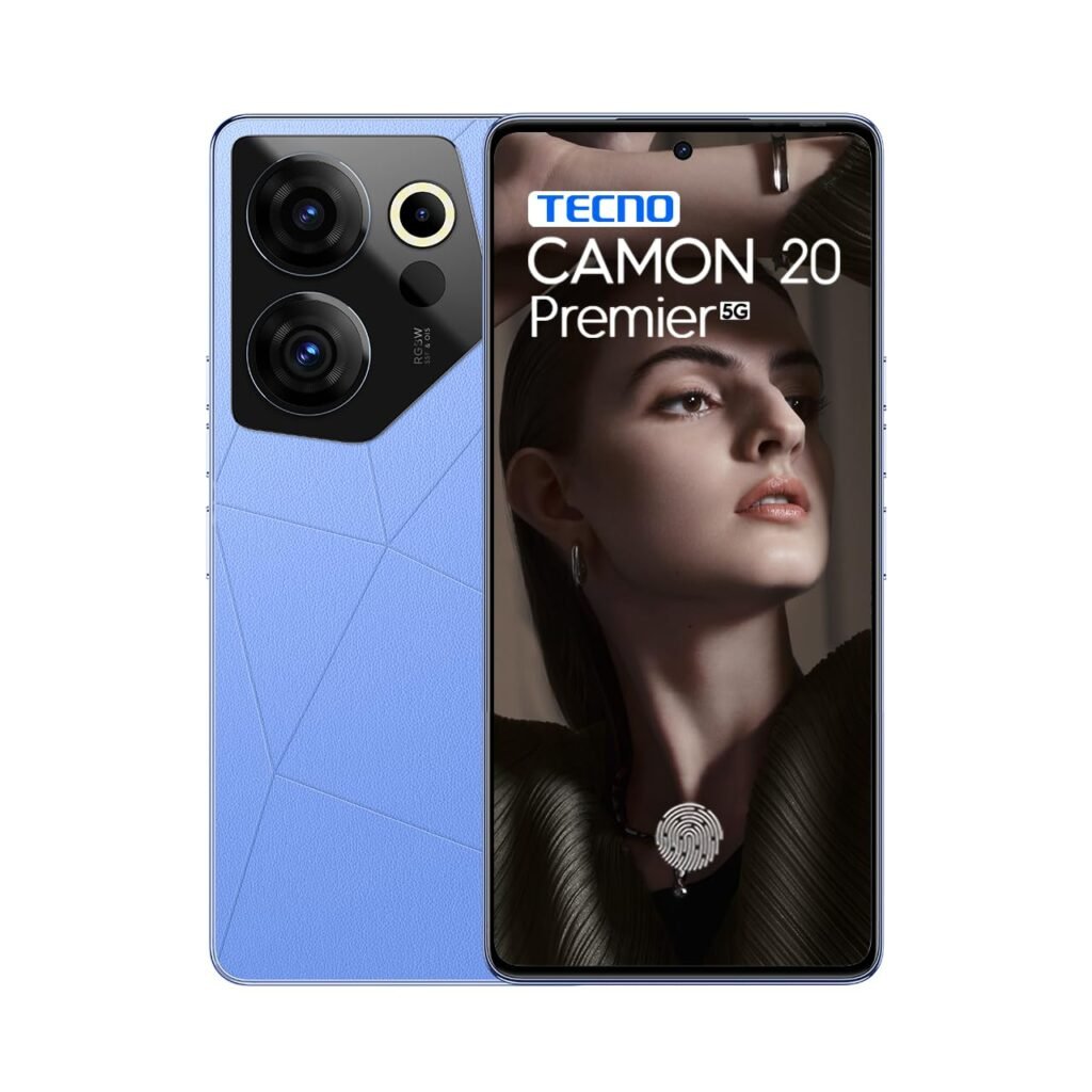 (Refurbished) Tecno Camon 20 Premier 5G (Serenity Blue, 8GB RAM,512GB Storage)|8GB Expandable RAM| Industry 1st 50MP RGBW-Pro Camera| Segment 1st 108MP Ultra-Wide Macro Lens |6.67″ 120Hz, 10bit AMOLED in-Display