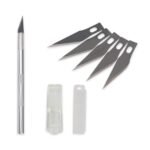 GLUN Detail Pen Knife With 5 Interchangeable Sharp Blades For Carving & Mat Cutting