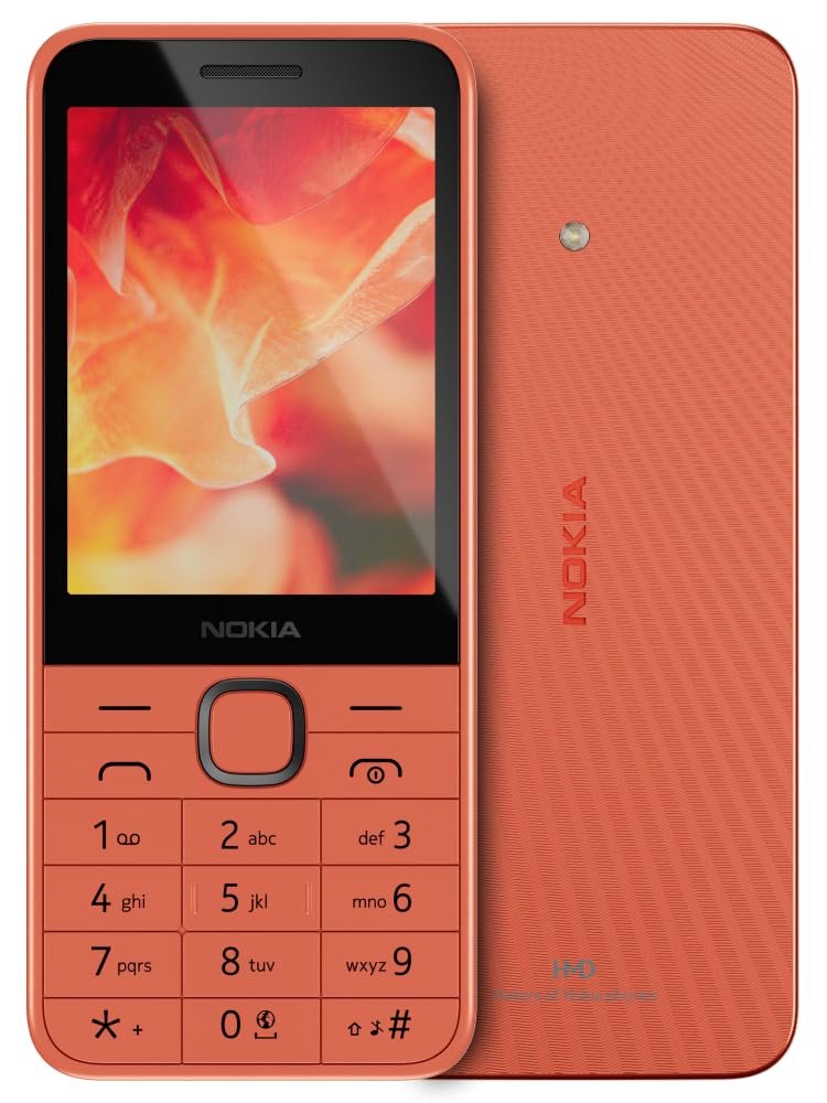 Nokia 220 4G | All-New Classic Keypad Phone with Dual SIM, Built-in UPI App, Wireless FM Radio, MP3 Player, Bluetooth & USB Type C | Peach