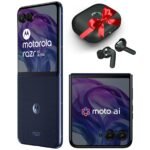 Motorola razr 50 ultra (Midnight Blue, 12GB RAM, 512GB Storage) | with moto buds+ | moto ai | 4.0″ external AMOLED display | Snapdragon 8s Gen 3 | 6.9″ AMOLED 165Hz display | 32MP selfie camera