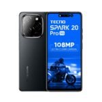 TECNO Spark 20 PRO 5G (Startrail Black, 8GB+256GB)| 108MP Ultra Clear Imaging | Super Ellipse Design | MTK D6080 5G Processor | 6.78″ 120Hz LTPS LCD Display | 5000mAh Battery with 33W Charger