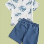 ocvito Kids Tshirts &Shorts Regular Fit Cotton Half Sleeves T-Shirt & Shorts Set for boys pan prints