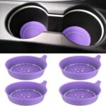 4 PCS Car Cup Coasters, Universal Cup Holder Coaster for Car Interior Accessories, Bling Cup Holders Insert for Women Non-Slip Silicone Car Cup Holder Coasters for Jeep Hyundai Kia Toyota Subaru