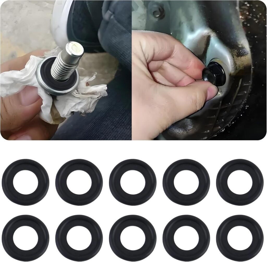 10PCS Oil Drain Plug Gasket Replace OEM#12616850,Sealability M12 Oil Drain Plug Washer Reduced Oil Leakage,Securely Oil Plug Gasket Car Accessories for Most Cars (M12)