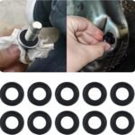 10PCS Oil Drain Plug Gasket Replace OEM#12616850,Sealability M12 Oil Drain Plug Washer Reduced Oil Leakage,Securely Oil Plug Gasket Car Accessories for Most Cars (M12)