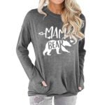 Pocket Sweatshirt, Comfortable Casual Machine Washable Long Sleeve T-Shirt for Home for Dating for Girls (XXL) Light Grey