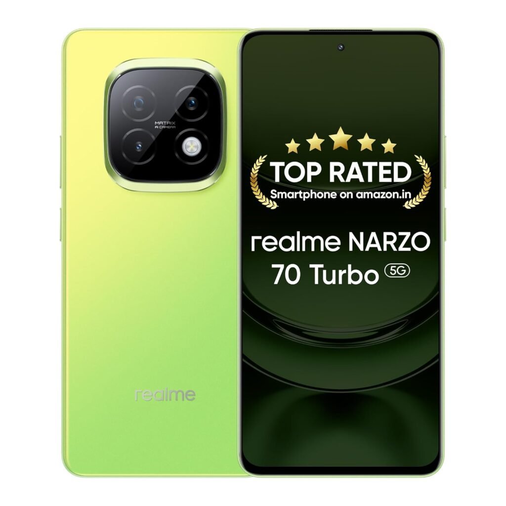 realme NARZO 70 Turbo 5G (Turbo Green,12GB RAM, 256GB Storage) | Dimensity 7300 Energy 5G Chipset is Fastest chipset in This Segment | Motorsports Inspired Design