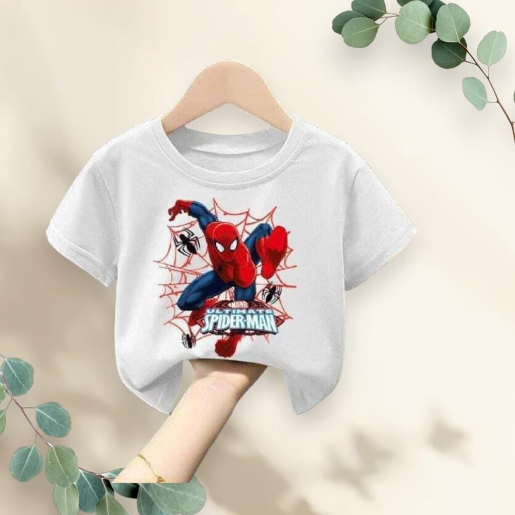 My Swag Boys & Girls Spiderman Casual Cotton Regular Fit Kids T-Shirt & Shorts