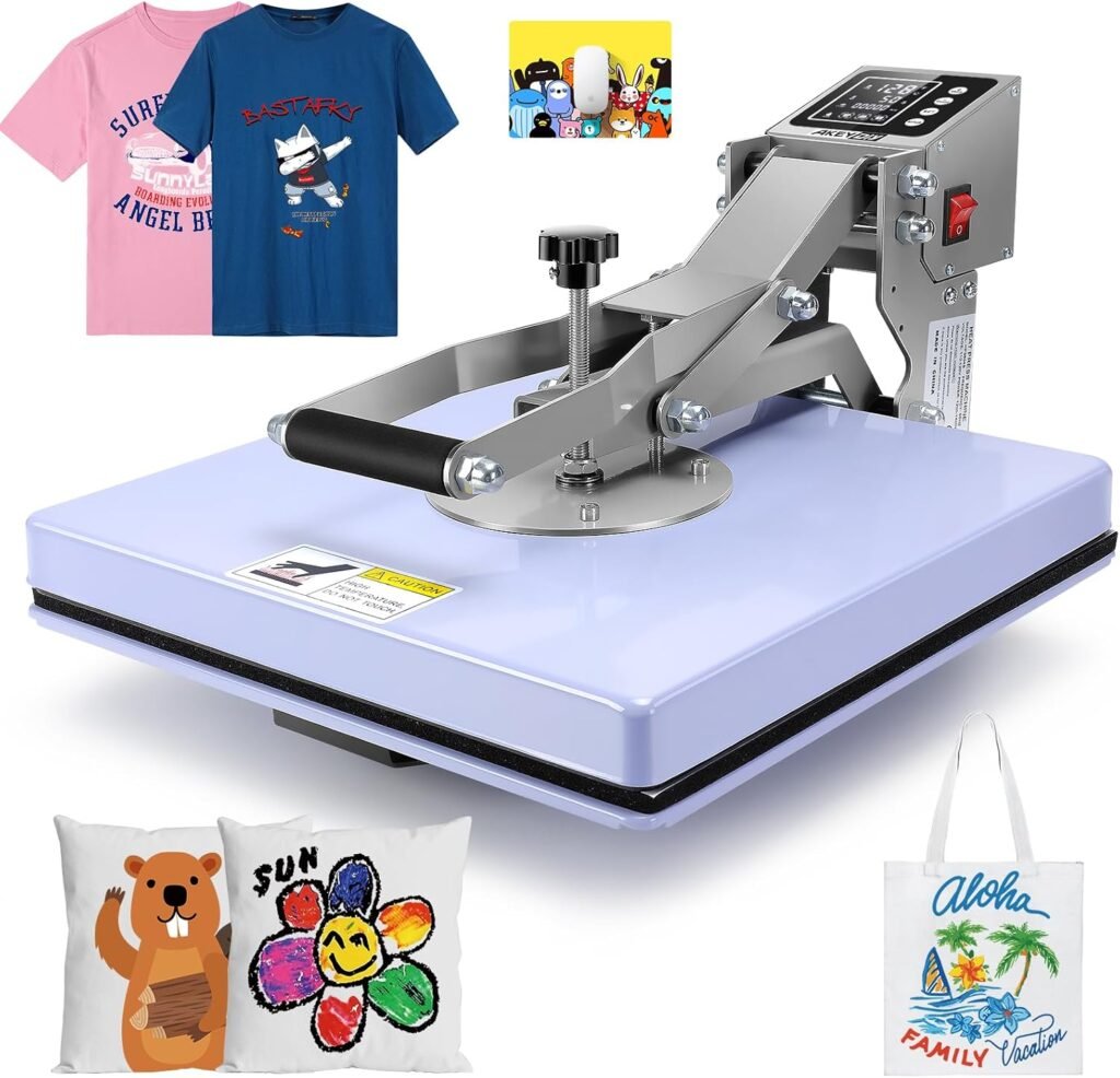 15×15 Heat Press Machine,Slide Out Heat Press Digital Clamshell Heat Transfer Sublimation Printer Press Industrial-Quality Power Heat Press for T Shirts/Pillow/Bag/Plates Creative Pattern DIY