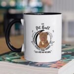 MUGSMAFIA Pit Bull Coffee Mug Paw Prints On My Heart Coffee Mug Dog Owner Mug Puppy Coffee Printed Coffee and Tea Ceramic Mug- 11OZ Ceramic Coffee Mug 0395