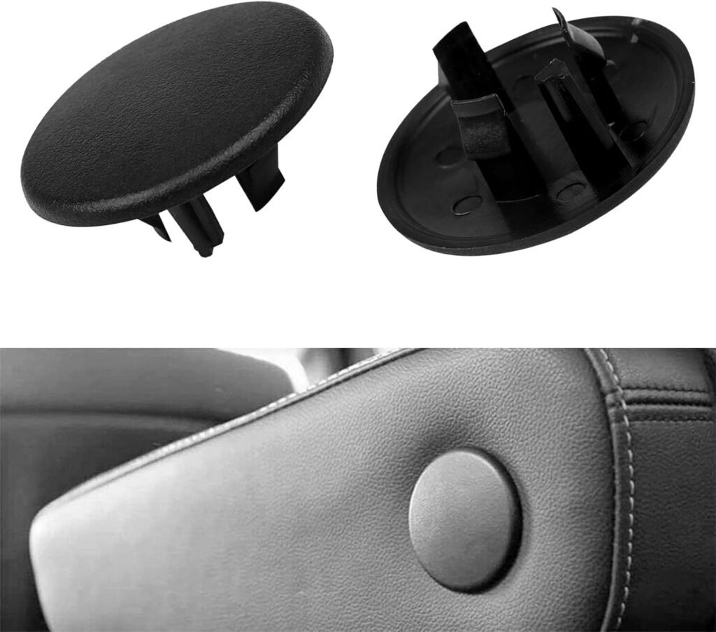 2PCS Armrest Cover Bolt Buckle for GMC Chevrolet Cadillac Escalade ESV4 Tahoe Suburban Yukon, Car Arm Rest Cover Cap Handle Fastening Trim Bolt Replacement OEM 15279689 Accessories (Black)