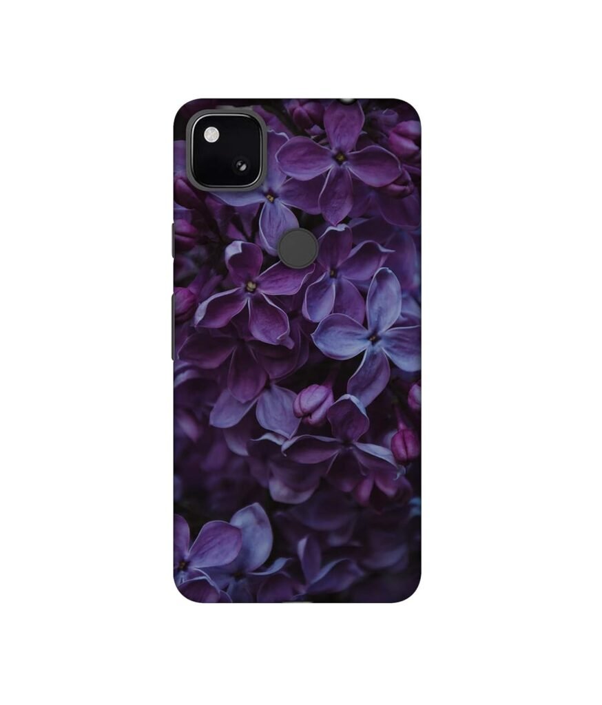 Amazon Brand – Solimo Designer Purple Flowers 3D Printed Hard Back Case Mobile Cover for Google Pixel 4A