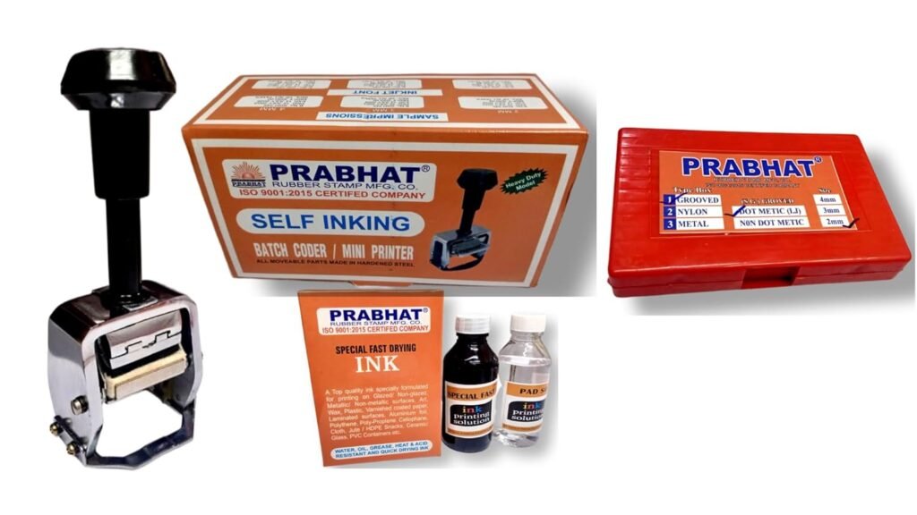 Prabhat Manual Batch Printing Machine Groove Type (with 2,MM Letter KIT)