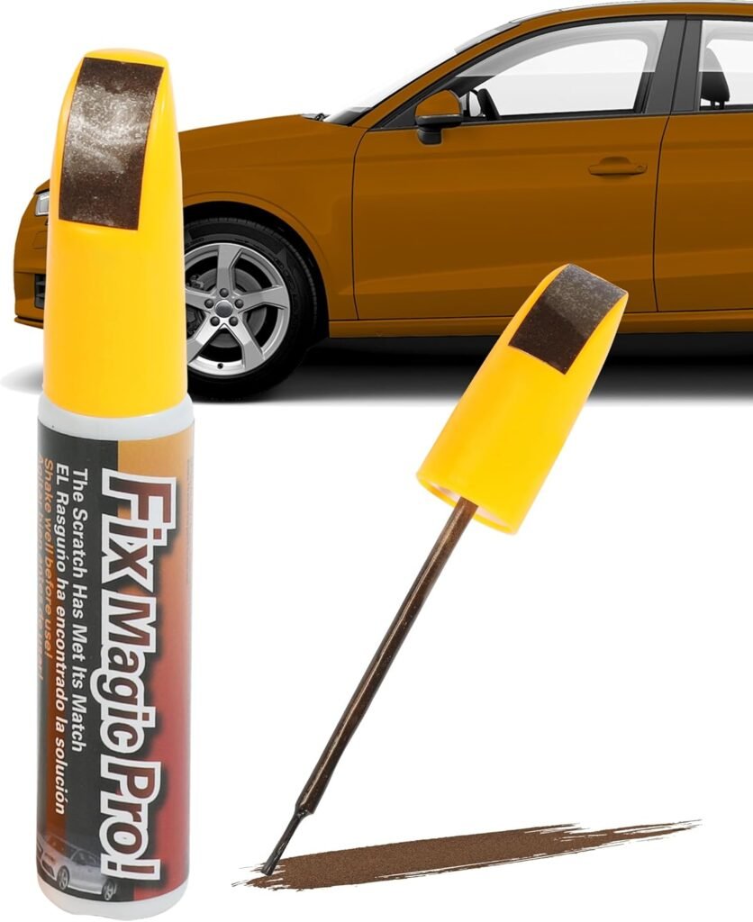 RACOONA Touch Up Paint Pen,2 in 1 Car Paint Scratch Repair,Car Scratch Remover for Deep Scratches,Car Accessories Car Paint Pen,Automotive Touch Up Paint Pen,Car Paint Touch Up for Car Scratch (Brown)