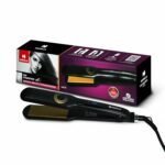 Havells HS4122 Keratin Wide Plate Hair Straightener with Digital Display & Adjustable Temperature; Heats Up Fast; for All Hair Types; Worldwide Voltage Compatible (Black)