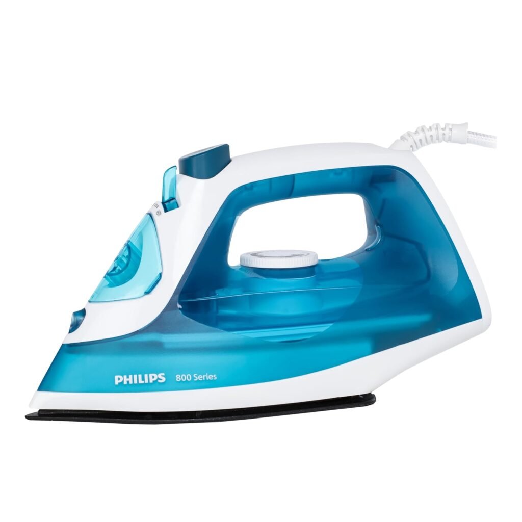 Philips Steam Iron DST0820/20 (World no. 1 Ironing Brand) Powerful 15 gm/min Steam Output with Spray, Multilayer Coated Non stick Soleplate with 1250 W quick Heat up