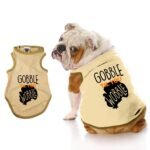 Gobble Til You Wobble Dog Shirt, Thanksgiving Dog Shirt, Lightweight Shirt for Dog, Shirt for Puppies to Dogs 90 Pounds, Machine Washable, Clothes for Dogs (L 15-20 lbs)