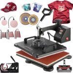 VEVOR 8 in 1 Heat Press Machine 15×12 inch Combo, 360° Swing Away Tshirt Press Machine Digital Control, Multifunction Heat Transfer Sublimation for T-Shirt Hat Cap Mug Plate