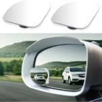 2PCS Car Blind Spot Mirror,360° Rotatable HD Wide Angle Convex Mirror for See Blind Area,Universal Car Accessories Frameless Blindspot Mirror for Car,Van,SUV,Truck (Fan)